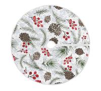 Jupe De Sapin De Noël Pomme De Pin Christmas Tree Skirt Vintage Jupe d'arbre Doux Couverture De Sapin De Noël pour Hôtel Salon Chambre S