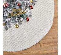 Jupe De Sapin De Noël Ronde - 121cm Jupe Sapin De Noel Blanc Tapis De Sapin De Noel Convient à Une Grande Variété De Décorations pour Sapins De Noël