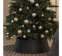Jupe de sapin de Noël ronde - Collier de sapin de Noël robuste et durable - 23,1 cm de hauteur 57,9 cm de haut et 71,1 cm de diamètre de la base - 12 anneaux en plastique pour arbres artificiels ou