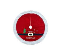 Jupe de Sapin de Noël Ronde, Tissu velouté, M