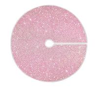 Jupe de sapin de Noël rose brillant pour décoration de sapin de Noël