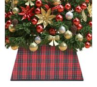 Jupe de Sapin de Noël Rouge et Noir 48x48x25 cm Décoration Ornement vidaXL
