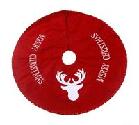 Jupe de sapin de Noël saisonnière avec motif élan en tissu non tissé pour une utilisation légère et un nettoyage facile pendant les mois de vacances