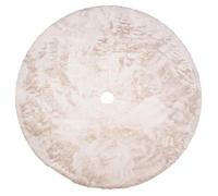 Jupe de sapin de Noël Sous Sapin de Noël Grande 120 cm Diamètre Ronde Blanche Peluche Décoration de Noël Couverture de Sapin de Noël Tapis avec Fermeture Velcro Modèle Gris [165]