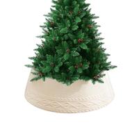 Jupe De Sapin De Noël Tricotée, Cache Pied Sapin De Noel Decoration, Collier Tapis pour l'arbre, Cache Base Pied, Décoration De Plants en Pot pour Petit Arbres Artificiels