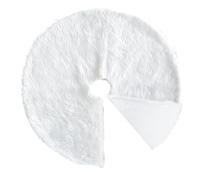 Jupe de Sapin de Noël, ZoneYan Cache Pied Sapin de Noel Blanc 90cm, Tapis de Sapin de Noel Peluche, Couvre Pied Rond, Cache Sapin pour Décorations d'arbre de Noël