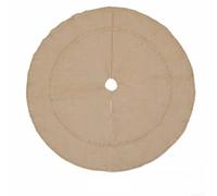Jupe de sapin de vacances en toile de jute avec design double couche en polyester pour un look festif qui s'adapte à différentes hauteurs d'arbre (121,9 cm)