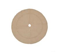 Jupe de sapin de vacances en toile de jute avec design double couche en polyester pour un look festif qui s'adapte à différentes hauteurs d'arbre (61 cm)