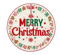 Jupe de sapin en pain d'épices, flocon de neige de Noël festif en sucre d'orge rouge sous le sapin - Décorations de vacances pour la maison, l'église, l'intérieur et l'extérieur, les festivals, les