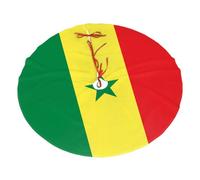 Jupe de sapin en polyester imprimé drapeau du Sénégal 76,2 cm pour décoration de vacances, tapis décoratif de Noël doux
