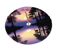 Jupe de sapin en polyester imprimé l'aube paisible de 122 cm pour décoration de vacances, tapis décoratif de Noël doux