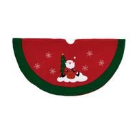 Jupe De Sapin Traditionnelle De Noël 90Cm Rouge Et Vert Avec Design De Père Noël