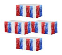 Jupe de table en papier toilette, jupes de bord | Tinsel Fringe 63 x 45 cm Jupes de table Bannière | Rideaux de bureau rectangulaires, 4 pièces de fond pour banquet d'hôtel, flotteurs de défilé