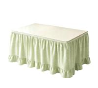 Jupe de table en tissu vichy à volants pour salle de classe 1,8 m | Jupe de table en tissu pour salle de classe pour mariage, réception, fête, dessert, bar, banquet, événement