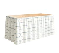 Jupe de table pour bureau d'enseignant, nappe rectangulaire pour la rentrée | Jupe de table pour enseignant - Pour remise de diplôme, dîner, fête, réception, dessert, bar, banquet