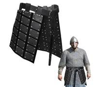 Jupe de taille de combat de chevalier en simili cuir - Protège-cuisses de style médiéval avec ceinture | Accessoire d'armure de Costume rétro pour déguisement de scène de Festival de spectacle de Cosp