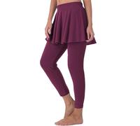 Jupe de tennis pour femme 3/4 leggings avec jupe taille haute coupe étroite jupe de sport unie extensible grandes tailles jupe plissée sports d'extérieur jupe pantalon respirante pour tennis, XS à 4XL