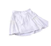 Jupe De Tennis Pour Femme Jupe courte de sport 2 pièces; jupe de course pseudo-deux pièces for femme; tenue de badminton d'été; jupe de tennis respirante à séchage rapide Pour Golf Yoga(WHITE,XL)
