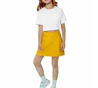 Jupe de tennis pour filles - Jupe athlétique avec short extensible - Taille haute - Jupe trapèze d'été respirante - Séchage rapide - Pour course à pied, fitness, golf - Bas de sport, jaune, 10-11 ans