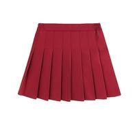 Jupe d'école pour filles - Taille haute élastique - Jupe plissée - Style décontracté - Uniforme scolaire - Style princesse Y2K - Élégante jupe de danse avec short de sécurité, Rouge, 13-14 ans