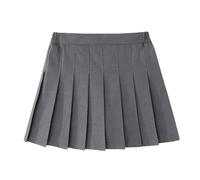 Jupe d'école pour filles - Taille haute élastique - Jupe plissée - Style décontracté - Uniforme scolaire - Style princesse Y2K - Élégante jupe de danse avec short de sécurité, gris, 13-14 ans