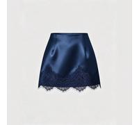 Jupe décontractée élégante et rétro française en satin marron à motif floral patchwork, nouvelle arrivée chic du début du printemps L,M,S,XL,XSUnicoloreTissu tissé