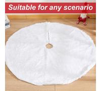 Jupe décorative en peluche pour sapin de Noël, compatible avec les décorations de sapin de Noël pour les fêtes de Noël.