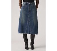Jupe Droite Midi Taille Haute - Bleu Denim 31