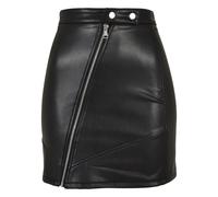 Urban Classics – Jupe courte biker en similicuir Noir 4XL Femme