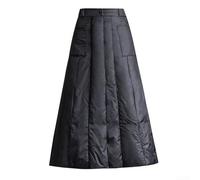 Jupe en duvet pour garder au chaud, fibre élastique serrée vers le bas pour l'hiver, la chaleur en plein air, tablier taille mi-haute - pièce noire (M)
