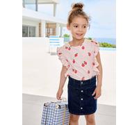 Jupe en jean boutonnée fille denim brut 6A