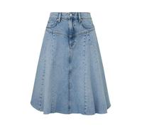 Jupe en jean évasée taille haute à ourlet effiloché femme QS Bleu 32