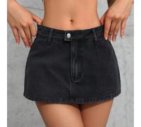 Jupe en jean mini sexy ultra-courte et moulante de couleur unie avec poches Tall XS,Tall S,Tall M,Tall L,Tall XLJean