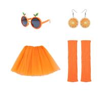 Jupe en Maille De 1 Morceau, 1 Paire De Chaussettes, 1 Paire De Boucles d'oreilles Et 1 Morceau De Lunettes, Accessoires De Vêtements De Fête, Fournitures pour Femmes.