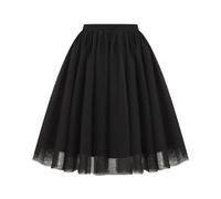 Jupe en maille rouge - Jupe mi-longue douce drapée - Grande taille - Jupe trapèze en feutre de laine, Noir , M