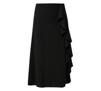 Jupe en mousseline avec volant femme COMMA Midi Noir 44