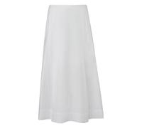 Jupe en popeline de coton à taille haute et poches latérales femme s.Oliver Blanc 48