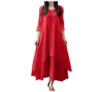 Jupe en toile de coton à manches longues pour femme, RD1, XXL