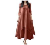Jupe en toile de coton à manches longues pour femme, RD2, L