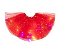 Jupe en tulle à LED pour femme et fille - Costume d'ange - Costume de carnaval - Jupon - Jupe des années 50 - Rétro - Ballet - Jupe de danse - Jupe courte - Rockabilly - Pour carnaval, fête,