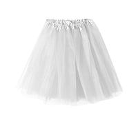 Jupe en tulle blanche - Costume d'ange - Jupe en tulle pour femme - Jupe tutu - Jupe de danse élastique - Taille haute - Jupon de ballet - Jupe en forme de A - Robe de danse rockabilly - Costume de