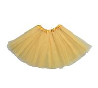 Jupe en tulle courte pour femme - Jupe tutu - Jupe en tulle - Costume de carnaval - Élégant - Mini jupe de danse - Costume de ballet - En maille, or, taille unique