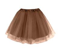 Jupe en tulle marron, costume de chevreuil, jupe en tulle pour femme, arc-en-ciel, courte, jupon de ballet, tutu, taille haute, jupe tutu des années 50, classique, vintage, tenue de danse, jupon rétro