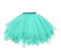 Jupe en tulle noir - Jupe tutu pour femme - Jupe crinoline - 50S - Courte - Ballet - Robe de danse - Tutu - Jupon rockabilly - Pour carnaval, fête, danse, ballet - Tenue des années 80