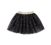 Jupe en tulle noire pour fille - Jupe courte en tulle - Jupe pour enfant - Tutu à paillettes - Mini jupe de danse - Robe de danse - Carnaval - Robe de fête - Jupe de danse pour 2 à 12 ans