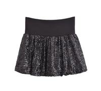 Jupe en tulle pour femme - Jupe midi - Jupe de danse élégante - Costume de carnaval - Longueur genou - Taille haute - Jupe plissée - Demi-corps - Jupon pour femme - Ligne A - Mini jupe, Noir , XS