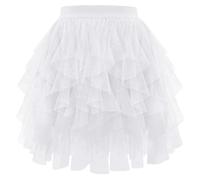 Jupe en tulle pour femme - Mini jupe de ballet - Tutu - Jupe à volants - Taille haute - Jupe de danse bouffante - Jupe de fée - Costume de carnaval - Robe de soirée - Jupe de loisirs - Couches