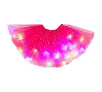 Jupe en tulle rose pour femme - Jupe rose rose - Costume Cupidon - Tulle multicolore à paillettes - Costume de flamant rose - Tutu en maille - Mini jupe bouffante - Costume de carnaval - Cosplay des