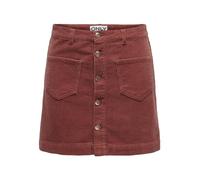 Jupe en Velours côtelé ONYLUXE à la Taille Haute et à Boutons avec Poches Avant, Couleurs:Rouge, Taille:XS