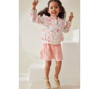 Jupe enfant rose en gaze de coton caraïbes rose 2A